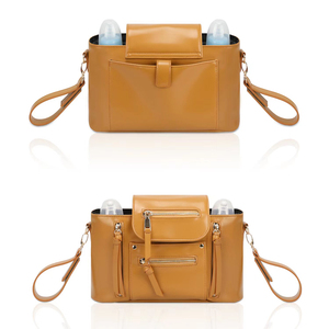 Bolsa de <span class=keywords><strong>maternidad</strong></span> multifuncional para bebé, bolsa de pañales de cuero vegano de lujo, <span class=keywords><strong>mochila</strong></span> de almacenamiento para cochecito - Product Image 4