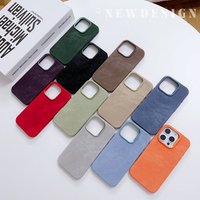 Couverture de téléphone magnétique de charge sans fil pour iPhone 16 15 14 13 12 11 Pro Max étui de téléphone en tissu de fibre de flanelle