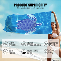 Extra Large Sand Free Towels Travel Swim Pool Yoga Gym Camping Turtle Stripes Towel Microfiber Oversized Lightweight Beach Towel