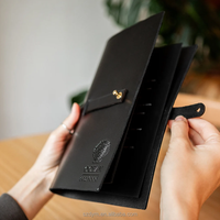 Couvertures de menu personnalisées en cuir PU avec sangle, porte-menu en cuir pour restaurant, café, bar, hôtel