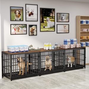 Heavy-duty <b>dog</b> <b>cage</b> furniture, customizable universal pet side table, kennel with three doors, detachable tray, puppy - Product Image 3