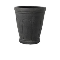 Hitam antik ekstra besar Magnesium lumpur Pot bunga kayu merak Lily bambu pohon pisang ruang keluarga garden-plastik galvanis
