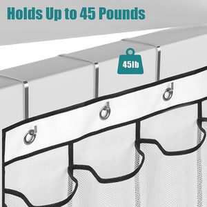 28 Pocket Over The Door <b>Shoe</b> Organizer Hanging Clear <b>Storage</b> Rack For Closet <b>Shoes</b> Minimalist Design - Product Image 3