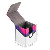 Boîte de rangement en cuir PU de qualité supérieure pour cartes TCG 100+ avec pochettes individuelles, étui portable haute capacité pour cartes de visite et cartes à collectionner avec fermeture à bouton-pression