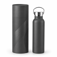 Nouvelle Tendance Bouteille d'Eau en Acier Inoxydable Isotherme avec Logo Personnalisé, Gourde Métallique Sportive avec Couvercle à Poignée