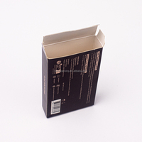 FAVORCRAFTS Boîtes pliables en papier enduit noir recyclable de luxe personnalisées pour crème et poudre cosmétiques