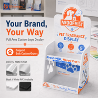 Présentoir de Comptoir Personnalisé à 2 Niveaux en PVC pour Bouteilles de Parfum et Cologne pour Chiens – Idéal pour Magasins d'Animaux