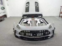 Nouveaux pare-chocs avant/arrière, spoiler de capot et jupes latérales en semi-carbone noir pour AMG GT Black Series Universel