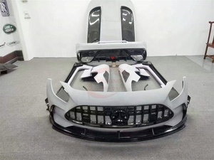 Nuovo Kit Carrozzeria in Fibra di Carbonio Nera per <span class=keywords><strong>AMG</strong></span> <span class=keywords><strong>GT</strong></span> Black Series Universale: Paraurti Anteriore/Posteriore, Cofano, Spoiler e Minigonne Laterali - Product Image 2