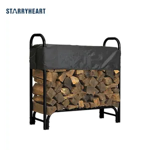 STARRYHEART Heavy Duty ferro acciaio per esterni legna da ardere cremagliera legna da ardere Rack