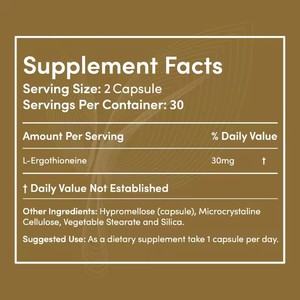 แคปซูล L-เออร์โกธิโอไนน์ EGT แบบ OEM/ODM อาหารเสริมเพื่อความอ่อนเยาว์ อาจช่วยยกระดับอายุยืนและชะลอวัยอย่างมีสุขภาพดี - Product Image 6