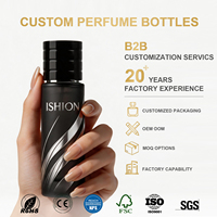 Bouteille de parfum vide noire ronde à sertir de 30 ml, 50 ml, 100 ml, avec emballage en boîte – Se vend comme des petits pains