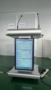 Podio de Presentación con IA AIYOS, Pantalla Táctil de 23.8'', Pantalla de 27'', Elevación Motorizada, Asistente con IA, Compartición Inalámbrica de Pantalla para Conferencias - Product Image 6