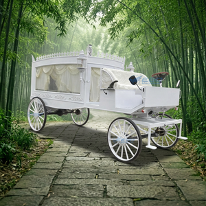 Carroza eléctrica/Remolque funerario eléctrico blanco, carroza eléctrica con separador para ataúd, carroza eléctrica de transporte especial - Product Image 1