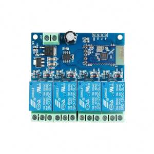 โมดูลรีเลย์บลูทูธ 4 ช่อง 5V/12V สำหรับอุปกรณ์อินเทอร์เน็ตของสรรพสิ่ง บ้านอัจฉริยะ ควบคุมผ่านแอปมือ<span class=keywords><strong>ถือ</strong></span> - Product Image 1