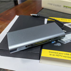 11 trong 1 USB C <span class=keywords><strong>Ethernet</strong></span> Docking <span class=keywords><strong>Thunderbolt</strong></span> Dock <span class=keywords><strong>Hub</strong></span> PD sạc SD TF Đầu Đọc Thẻ 11 trong 1 USB 3.0 <span class=keywords><strong>HUB</strong></span> cho Mac - Product Image 3