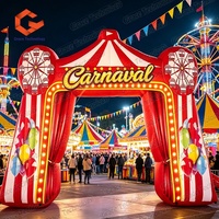 Arche de cirque gonflable pour scène de spectacle de carnaval, toile de fond pour événement commercial extérieur, décoration de portail de fête