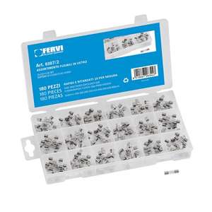 FERVI - 0307/2 MA Jeu de fusibles en verre (180 pièces) -ENSEMBLE MOTEUR ET DISTRIBUTION EAN 8012667315344 - Product Image 1