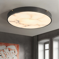 Plafonnier LED en cuivre massif de style chinois, nouveau, à trois couleurs, à intensité variable, moderne et minimaliste, pour chambre, balcon, couloir