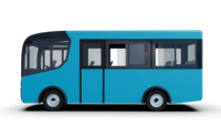 DAOD Véhicule Navette Électrique 20 Places, Bus Urbain pour Service de Transfert Aéroport-Hôtel, Longue Portée, Haute Vitesse