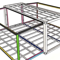Maison préfabriquée pliable, maison modulaire en conteneur, cabane de vie moderne modulaire