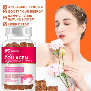 Private label vegano Anti invecchiamento glutatione collagene Glow gommoso orso integratore con vitamina C per la pelle sbiancante <span class=keywords><strong>capelli</strong></span> e unghie - Product Image 5
