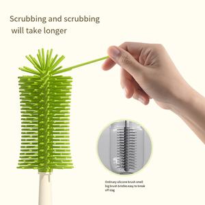 360 Ensemble de nettoyage portable pour biberon et sucette-Prêt pour le voyage, brosse en PP, outil en silicone, kit de 4 pièces pour les tout-petits - Product Image 4