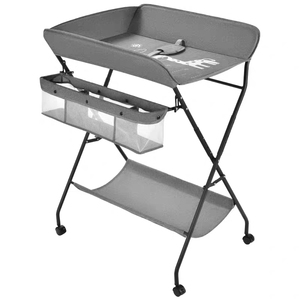 Cuna Plegable Moderna con 3 Ajustes <span class=keywords><strong>de</strong></span> Altura, Ruedas Giratorias 360°, Cesta <span class=keywords><strong>de</strong></span> Almacenamiento, Tela <span class=keywords><strong>de</strong></span> Lino Natural, Aleación <span class=keywords><strong>de</strong></span> Aluminio, <span class=keywords><strong>para</strong></span> Dormitorio o Sala <span class=keywords><strong>de</strong></span> Estar - Product Image 5