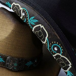 Nuevo Sombrero de Paja de Estilo Étnico para Verano, Sombrero de Vaquero Occidental de Moda, Sombrero de Jazz con Ala Ancha para Hombres y Mujeres, Protección Solar para Viajes y Fiestas - Product Image 4