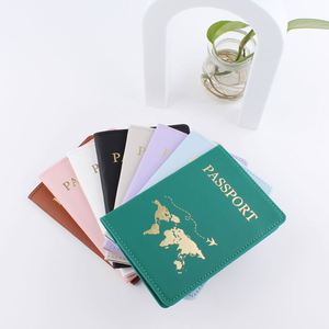 Factory Direct <b>Sale</b> Stock-Waterproof PU Travel Passport Holder <b>World</b> Map Design Portable Leather Cover Case <b>for</b> Passports Cards - Product Image 1