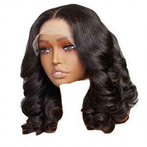 Perruque Lace Front en Cheveux Brésiliens Remy, Ondulations Profondes, Longueur Moyenne 14 Pouces, Bonnet Petit Format pour Femmes - Product Image 3