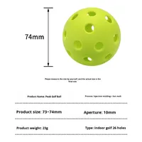 Ball de pickleball 40 trous 26 pour sports de plein air, balle d'entraînement de haute qualité, possibilité d'ajouter un logo, vente directe usine, vente en gros transfrontalière