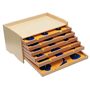Usine directe vente personnalisée pas cher maternelle géométrique en bois armoire montessori jouets figure panneau pour enfants - Product Image 1