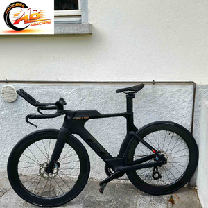 Vélo de route de triathlon TT 700c entièrement en carbone, 24 vitesses, transmission sans fil, frein à disque, pédale ordinaire, course sportive, jeu de roues T1000 - Product Image 6