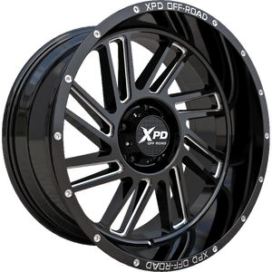 Rines XPD Todoterreno de Lujo, Aleación de Aluminio 4x4, Diseño Multirradio Profundo, Color NEGRO Fresado, ET de 10-25 mm, para Camionetas, SUV y Pickups - Product Image 3