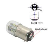 Ampoule LED BA15D 1156 Ba15s R5w R10w Signal 160lm G18 6V 12V 24V Ry10w Utilisée pour les motos, les voitures et les camions Haute performance