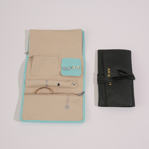 Custom PU Leather Jewelry Organizer Bag Wholesale Portable Travel Jewelry Storage with Handle - Product Image 2