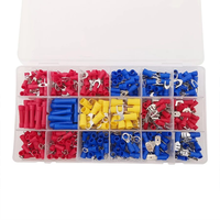 Lot de 520 cosses de raccordement/embouts de câble isolés, assortiment de connecteurs électriques à fourche et à anneau, type U, pour bricolage