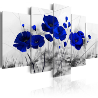 Peinture sur toile murale personnalisée à 5 panneaux, affiches et impressions de fleurs d'orchidées, peinture abstraite moderne pour la décoration de salon
