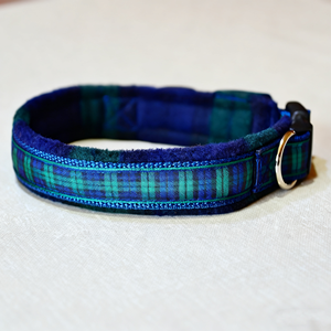 ปลอกคอสุนัขมาตรฐานซับในขนแกะกว้างปรับได้นาฬิกาสีดำรอยัลสจ๊วตลายสก็อตบูคานานปลอกคอไม่ถู - Product Image 2