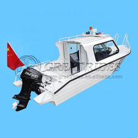Penjualan produsen 530 17ft jelajah konsol samping aluminium perahu mewah Yacht memancing dengan setengah kabin