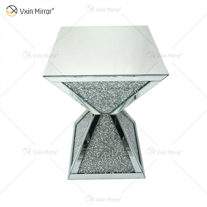 Vxin WXF-151 <strong>square</strong> Top Mirror Decor Diamond Mirror <strong>Side</strong> <strong>Table</strong> Glass Mirrored <strong>Table</strong> - Product Image 2