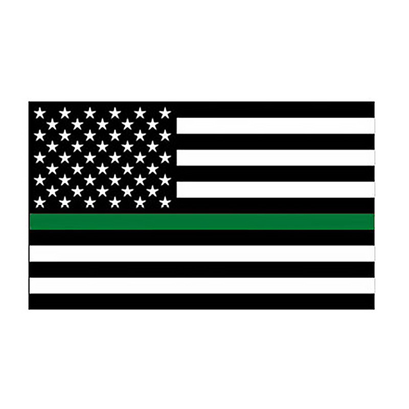 ธงตะเข็บเส้นสีเขียว