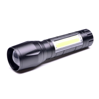 Lampe torche LED Dailu rechargeable par USB, portable, COB, étanche, zoom télescopique, 3 modes, mini lampe de poche d'urgence