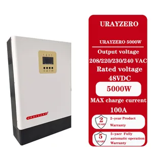 3 phase on off grid complet 5000 watt 5kva 5 kw 5000w 48v mppt lux power 5kw pcb board solar inverter hybrid without battery