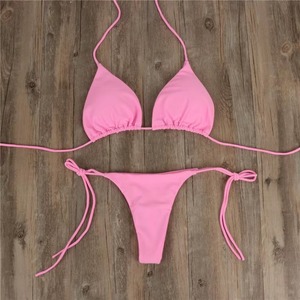 Conjunto de Bikini Halter de Triángulo Sexy de Dos Piezas para Mujer, Ropa de Playa Personalizada con Cadenas Slinky, Modelo 1228 - Product Image 6