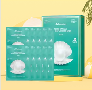 เจเอ็ม โซลูชั่น มารีน ลูมินัส เพิร์ล ดีฟ มอยส์เจอร์ มาส์ก ชีท 10 แผ่น มาส์กบำรุงผิวหน้าให้เปล่งประกาย - Product Image 4