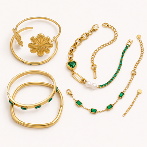 Pulsera de Corazón de Acero Inoxidable Chapado en Oro de 18K con Circonita Cúbica, Amor Eterno, Minimalista, Regalo de Aniversario - Product Image 2