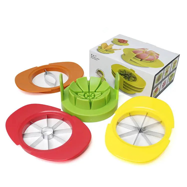 Amazon Hot Selling Apple Cutter Mango Chopper Orange Separator 3-in-1 Fruit Cutter Set