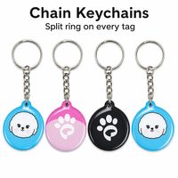 Carte d'identification pour chien NFC personnalisée en époxy, transparente, avec code QR imprimable, stockage 504 Ko, 100 000 effaçages/écritures